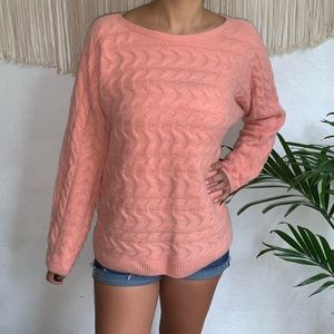 Talbots Chunky Cable Cashmere & Wool Sweater L